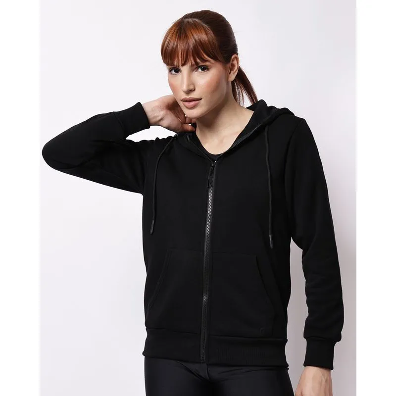 Jaqueta Moletom Feminina Fitter Fitness com Capuz Preto M