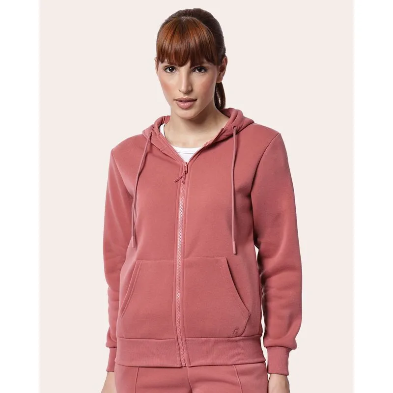 Jaqueta Fitness Feminina Moletom Fitter com Capuz Rosa M