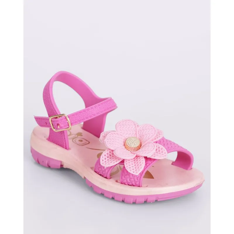 Sandália Bebê com Flor Rosa 21/22
