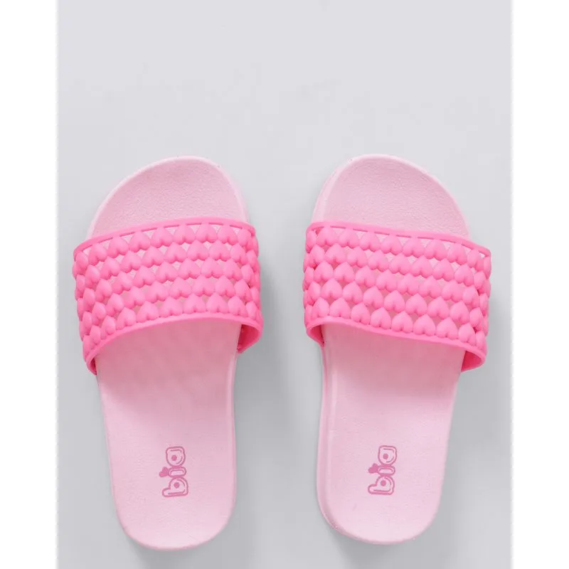 Chinelo Infantil Slide Corações Rosa 25/26