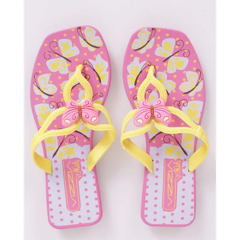 Chinelo Infantil Estampado Borboleta Rosa 25/26