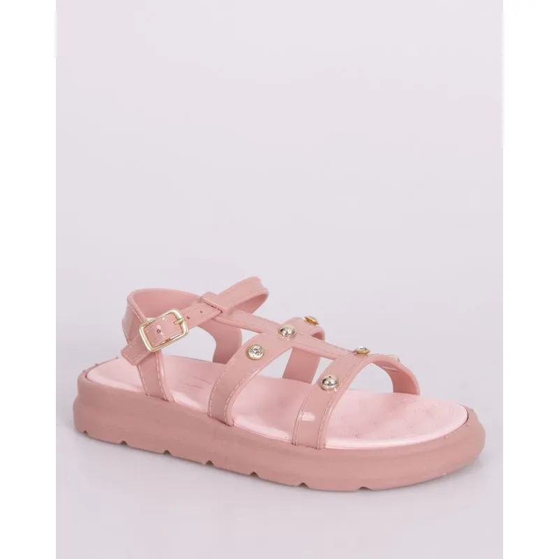 Sandalia Infantil Luelua com Tachas Rosa 27/28