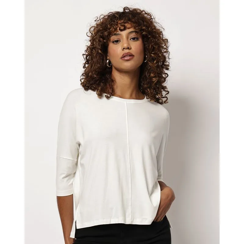 Blusa Feminina Manga 3/4 Off White GG