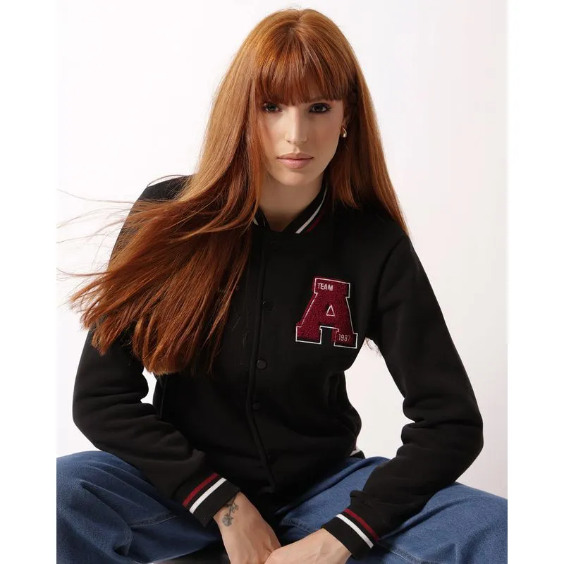 Casaco Moletom Feminino College Original Athletics Preto P