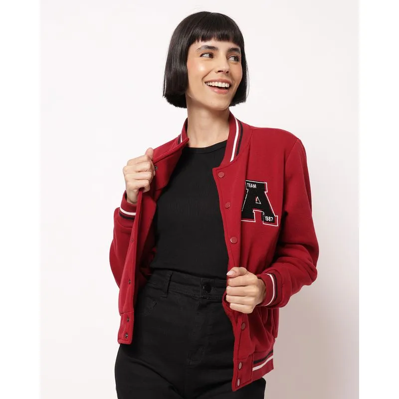 Casaco Moletom Feminino College Original Athletics Vermelho GG