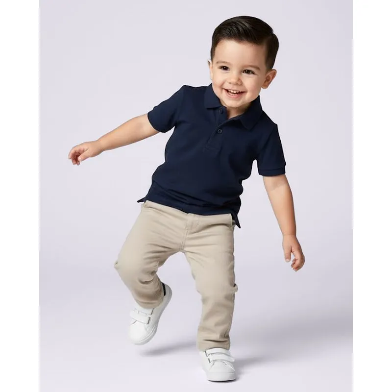 Calça Sarja Bebê Slim com Bolsos Embutidos Bege 3