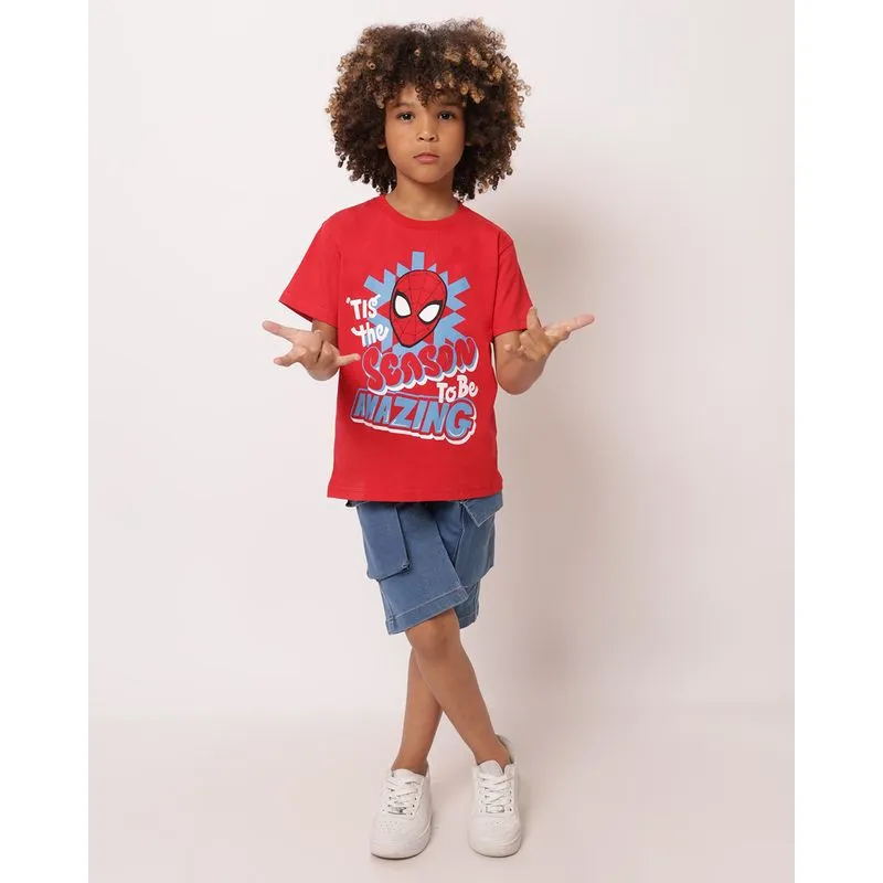 Bermuda Jeans Infantil Cargo com Cordão Azul 6