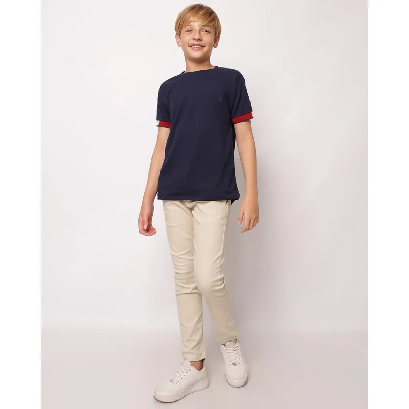 Calça Sarja Juvenil Skinny Bege 16