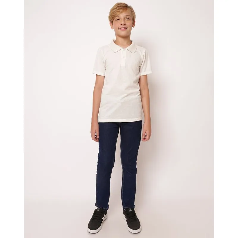 Calça Jeans Juvenil Skinny com Cinto Azul 10