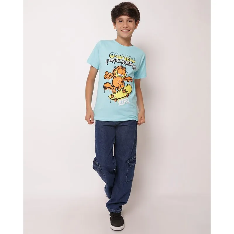 Calça Jeans Juvenil Cargo Azul 6