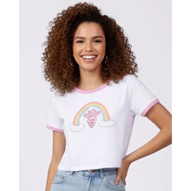 Camiseta Cropped Feminina Ursinhos Carinhosos Branca GG