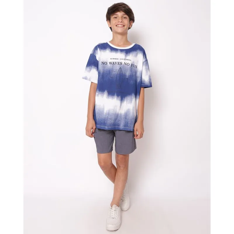 Bermuda Esportiva Juvenil Hidronatic com Bolso e Cordão Marinho 4