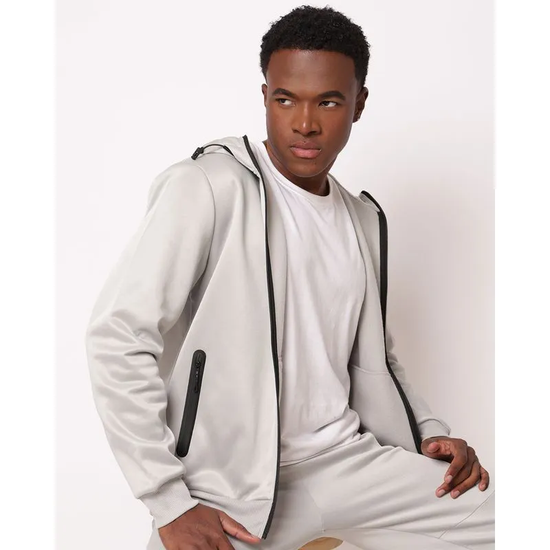 Jaqueta Masculina Fitter com Capuz Cinza XG