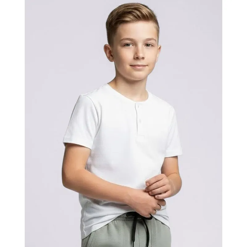 Camiseta Juvenil Algodão Texturizada com Botões Off White 6