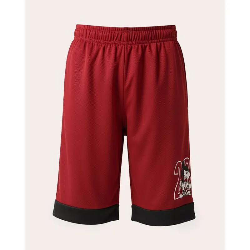 Bermuda Juvenil Dry Fit com Bolsos Disney Michey Vinho 10