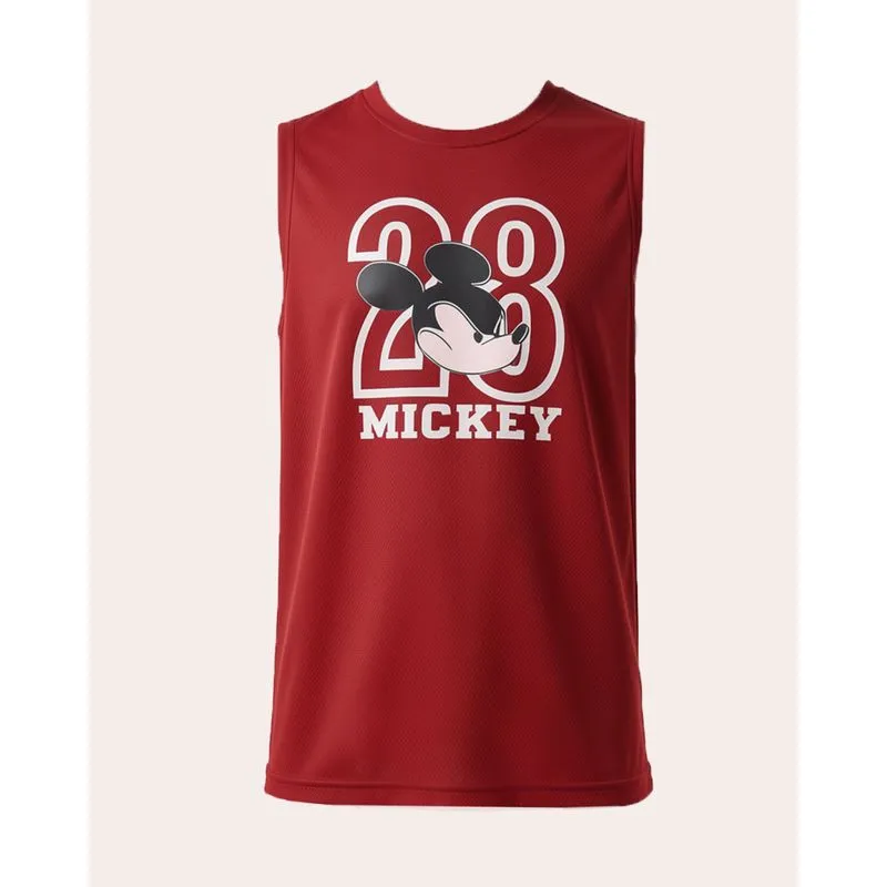 Regata Juvenil Dry Fit com Estampa Disney Mickey Vinho 10