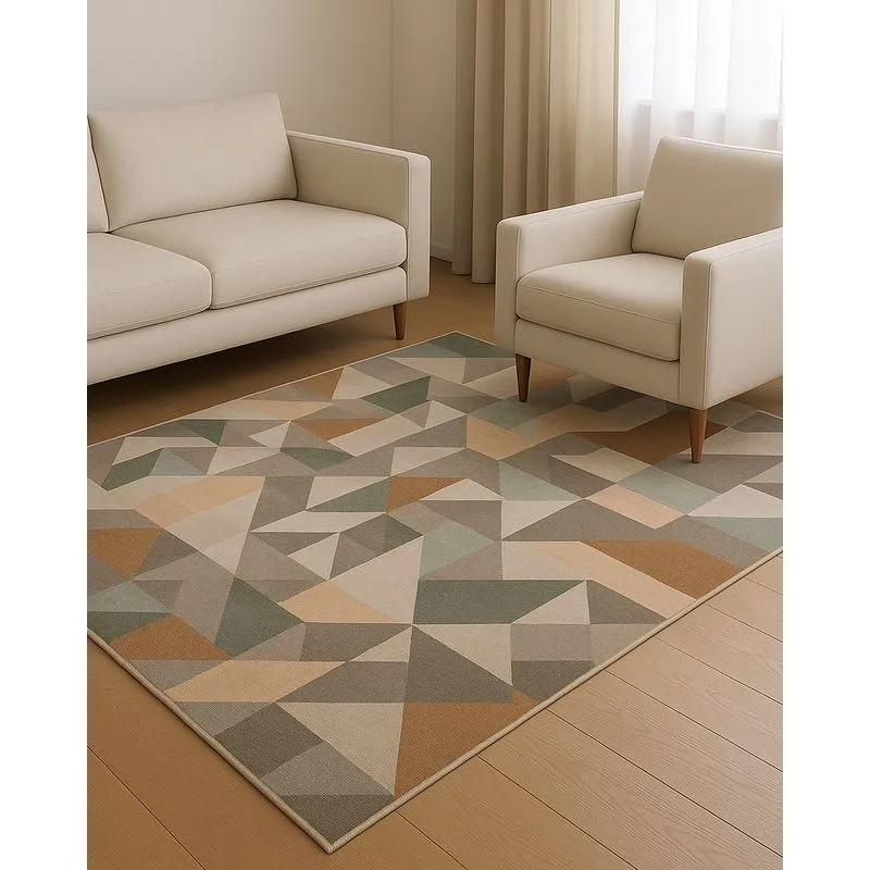 Tapete Domani 150cm x 200cm Estampado Bege UN