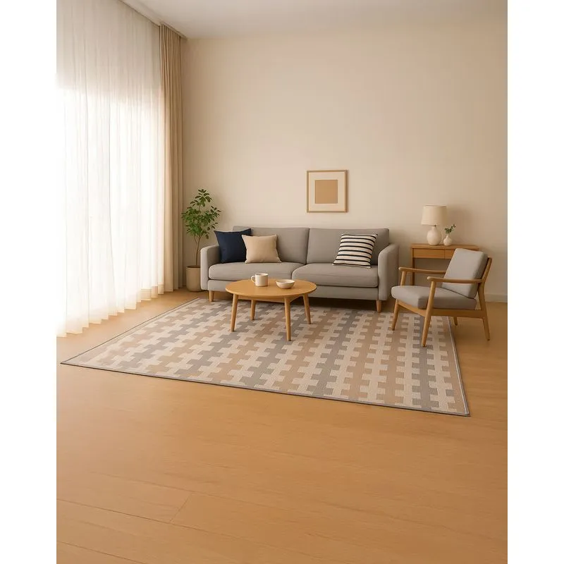 Tapete J. Serrano 150cm x 200cm Juta Trançado Cinza UN