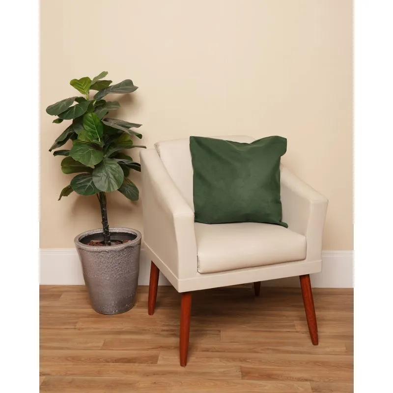 Capa de Almofada Quadrada 43cmx43cm Lisa Verde UN
