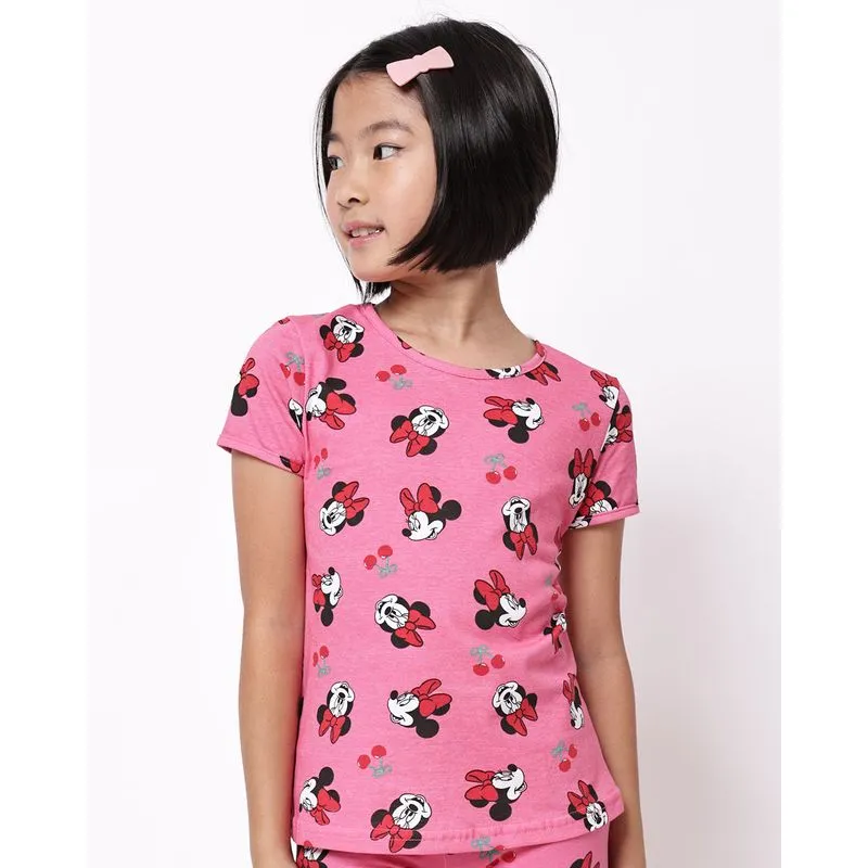 Blusa Infantil Algodão Disney Estampada Minnie Rosa 4
