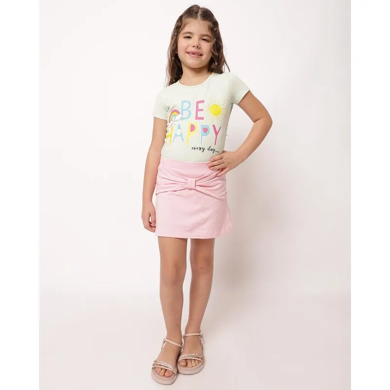 Saia Infantil com Laço Decorativo Rosa 6