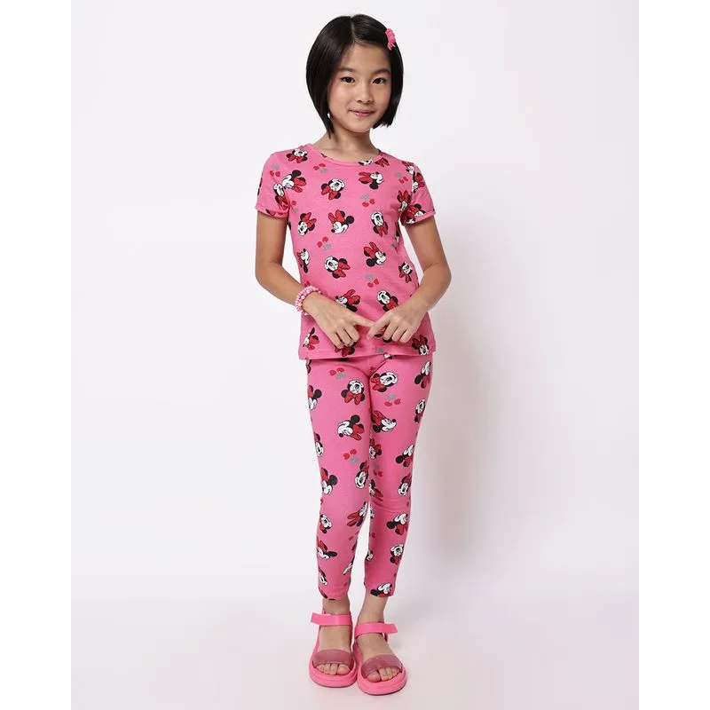 Calça Legging Infantil Estampada Minnie Rosa 6
