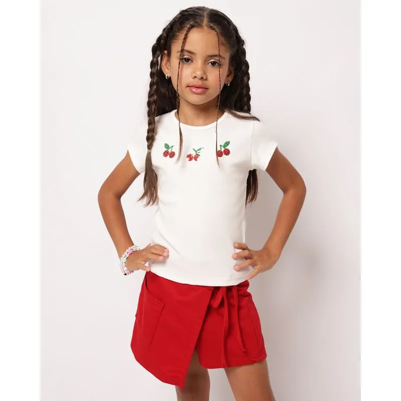 Conjunto Infantil Texturizado com Bordado Branco 8