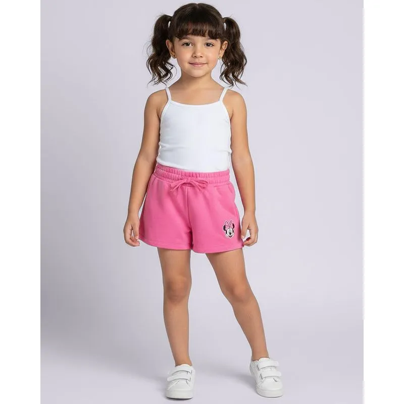 Short Infantil Moletinho Estampa Minnie Rosa 6