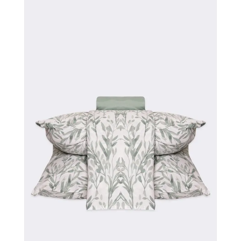 Jogo de Cama Queen 4 Peças Arte & Cazza Estampa Floral Branco UN