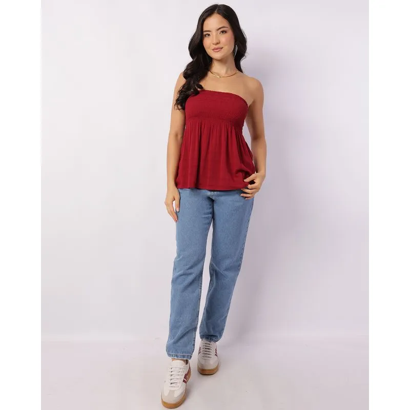 Calça Jeans Feminina Mom com Bolsos Azul 46