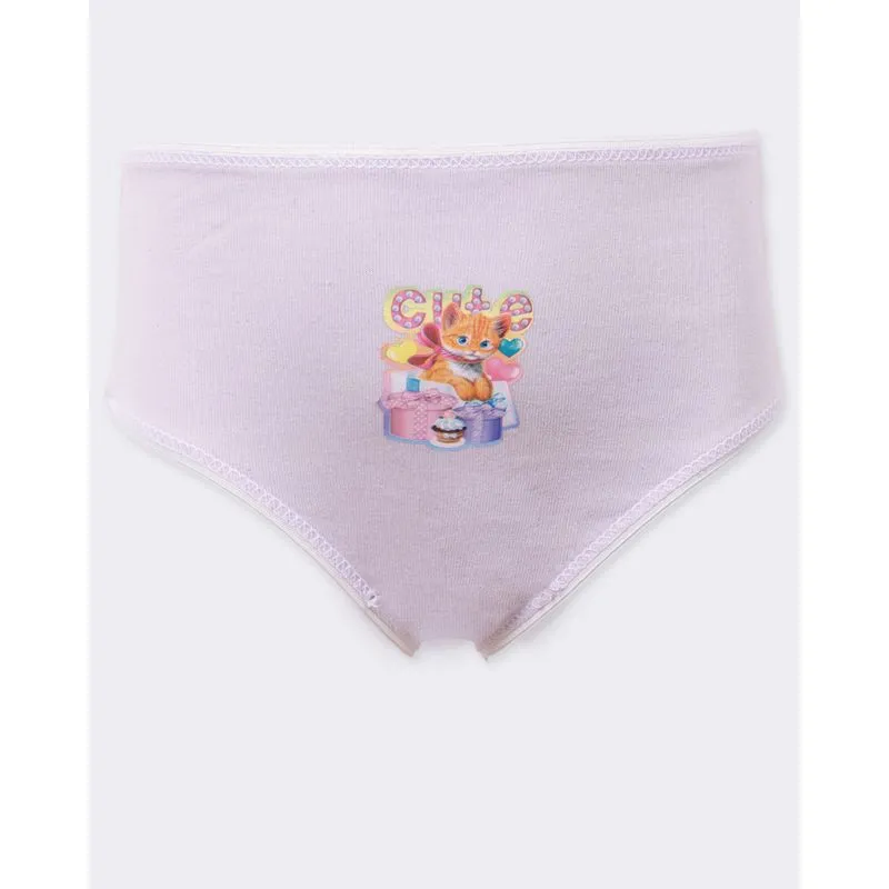 Calcinha infantil Avulsa Tam 4 com Estampas Sortidas Lilás 4