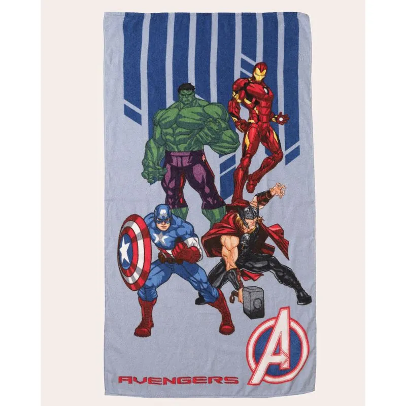 Toalha De Banho Algodão Marvel Os Vingadores Azul UN