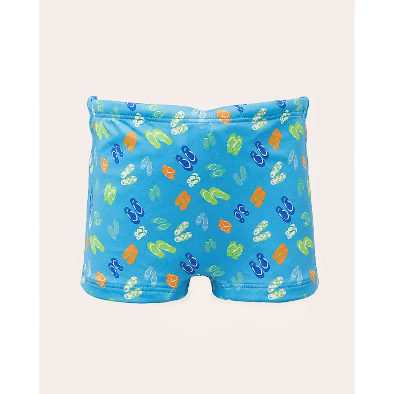 Sunga Infantil Boxer Estampada com Proteção UV+ Azul 4