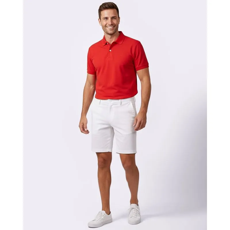 Bermuda Masculina Reta Viscose com Linho Branca GG