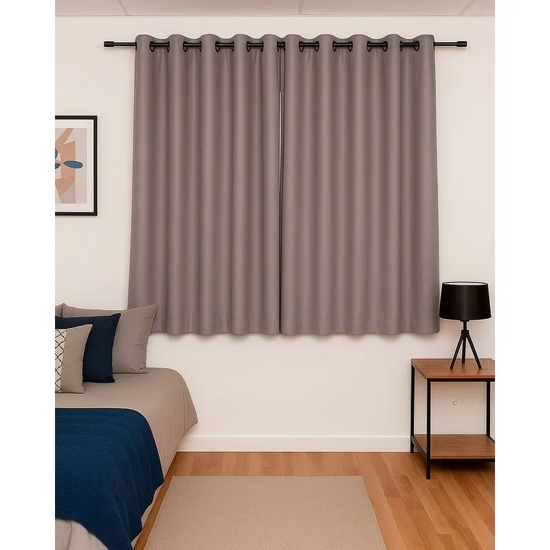 Cortina Bella Janela 260cm x 170cm Cinza UN