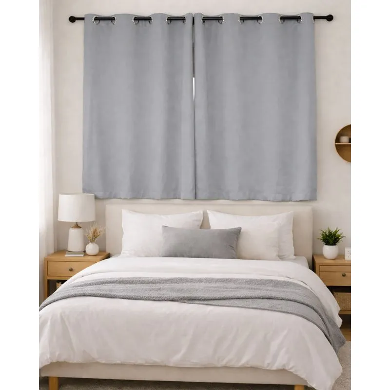 Cortina Corta Luz Bella Janela 300cm x 170cm Cinza UN