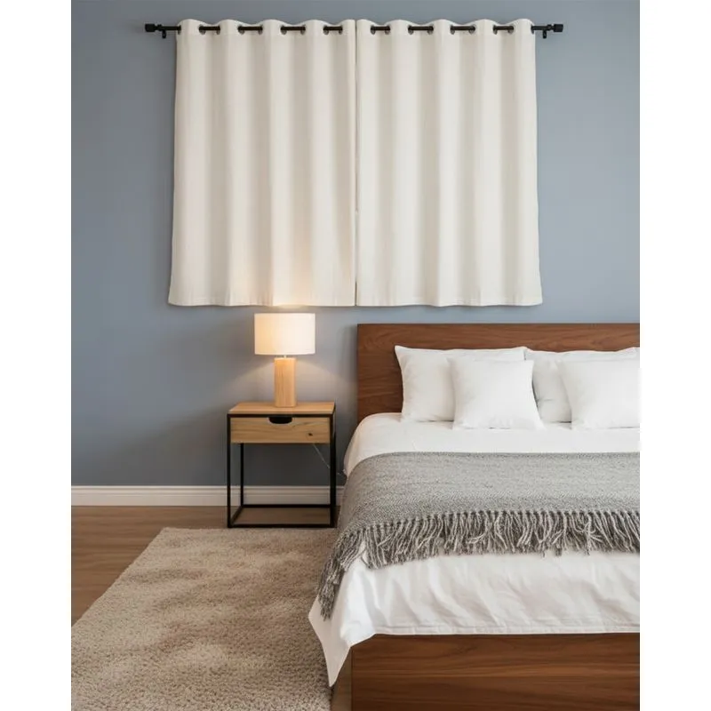 Cortina Corta Luz Bella Janela 300cm x 170cm Off White UN