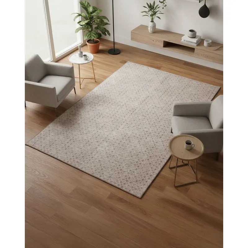 Tapete Flannel Fluffy 140cm X 200cm Cassis Bege UN