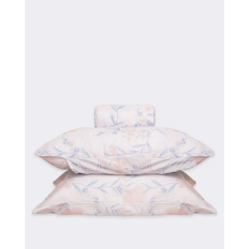 Jogo de Cama King Algodão 3 Peças Arte & Cazza Estampado Branco UN