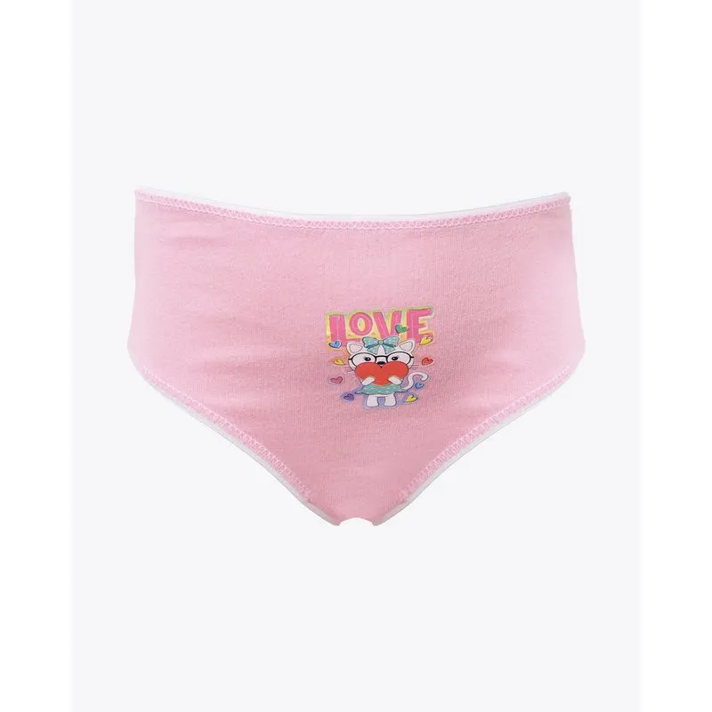 Calcinha infantil Avulsa Tam 6 com Estampas Sortidas Rosa 6