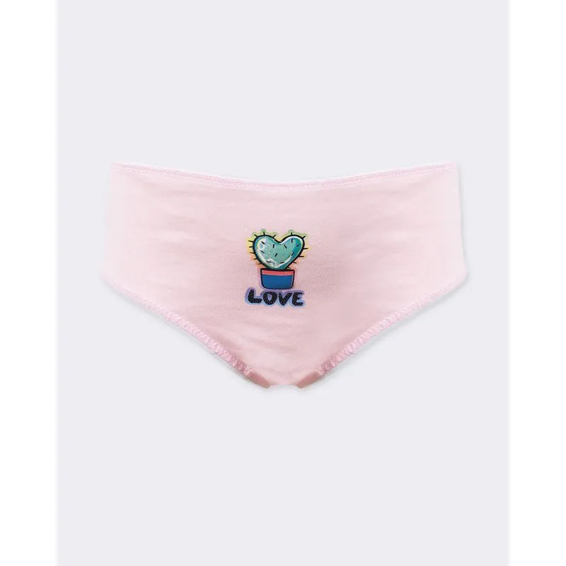 Calcinha infantil Avulsa Tam 6 com Estampas Sortidas Rosa 6