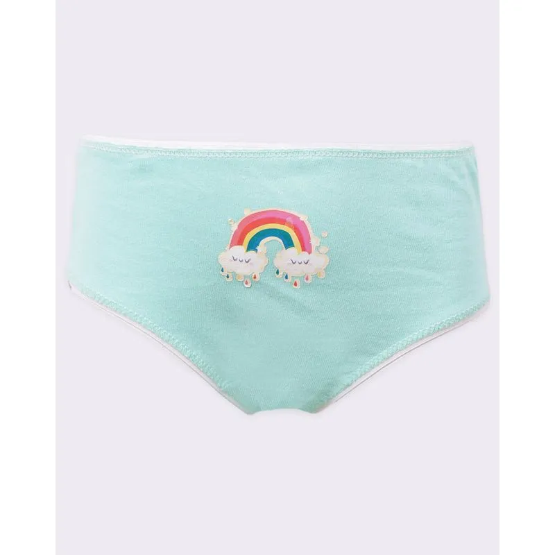 Calcinha infantil Avulsa Tam 6 com Estampas Sortidas Verde 6