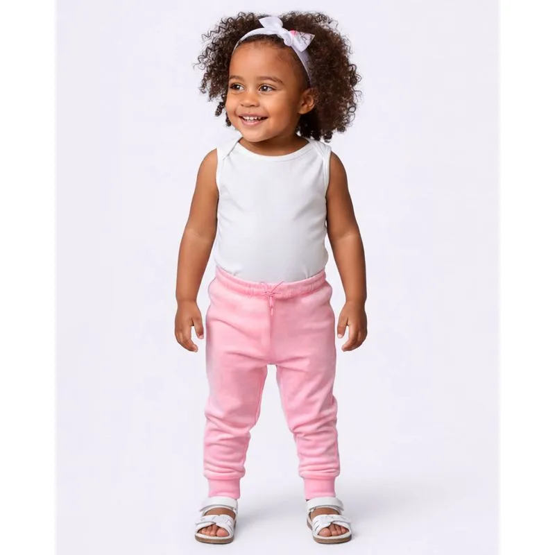 Calça Bebê Jogger Lisa Plush com Bolsos Rosa 1
