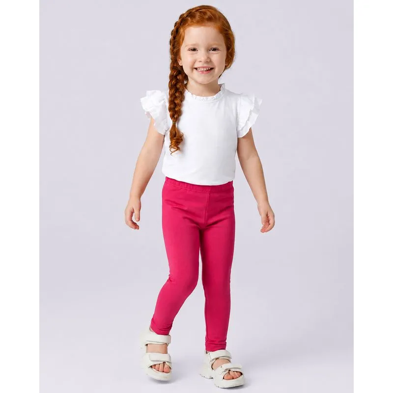Calça Legging Bebê Térmica Lisa Rosa 5