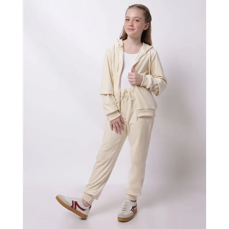 Calça Juvenil Plush Jogger com Bolsos Off White 12