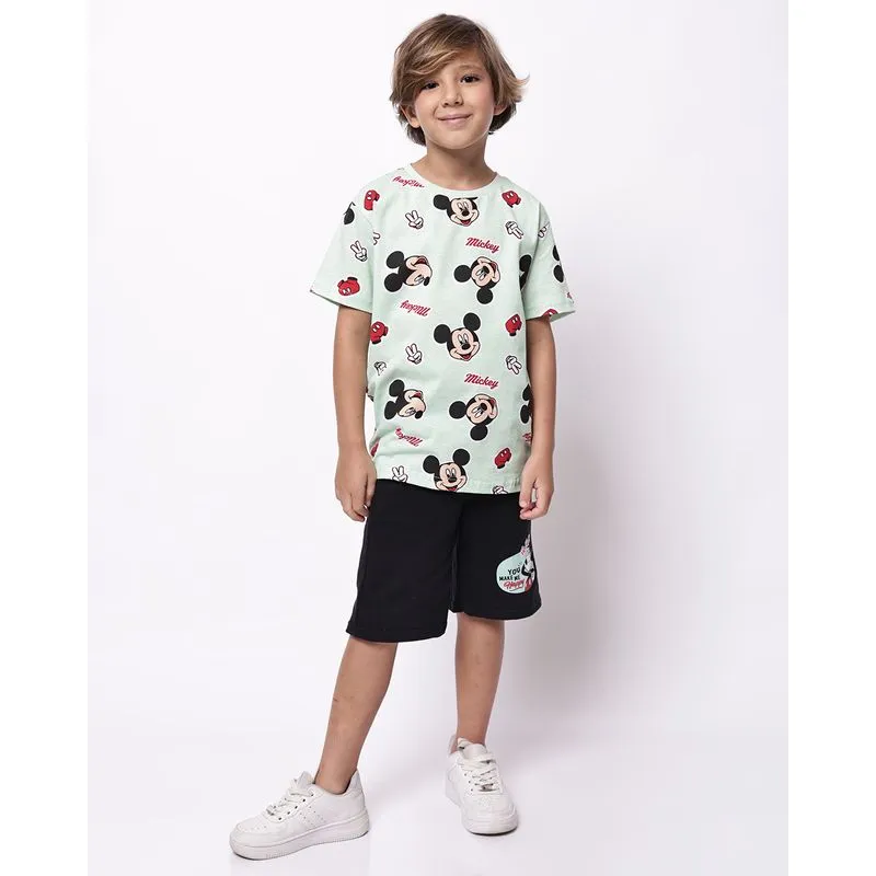 Conjunto Infantil Algodão Disney Mickey Verde 8
