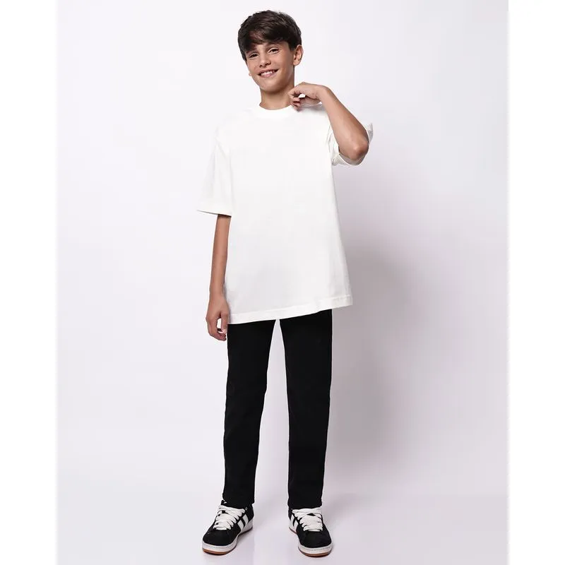 Calça Sarja Juvenil Slim Reta Preta 16