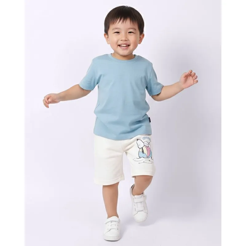 Bermuda Bebê Moletinho Peanuts Snoopy Bege 3