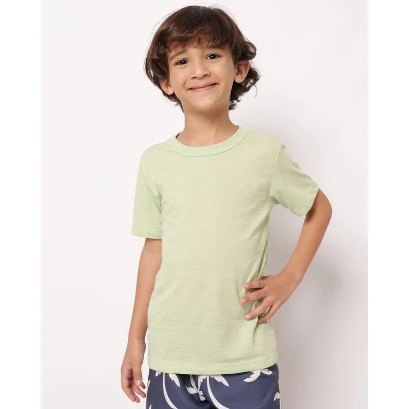 Camiseta Infantil Manga Curta Básica Verde 4