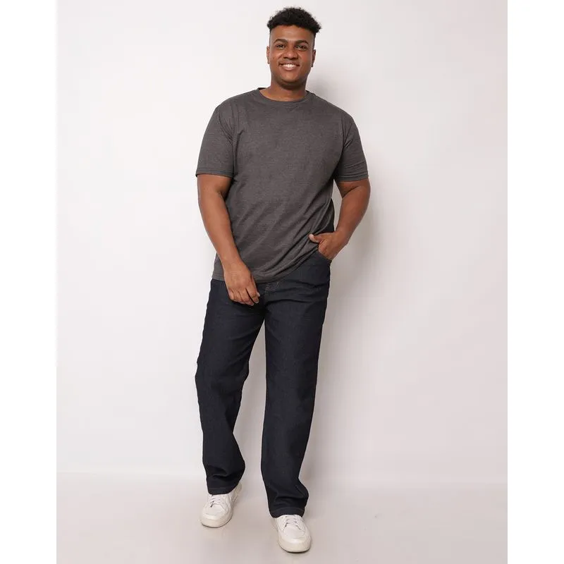 Calça Jeans Plus Size Masculina Básica Azul 48